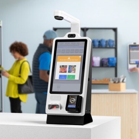 MarketSight camera arm mounted onto an MM6 mini kiosk.