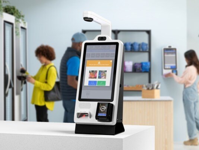 MarketSight camera arm mounted onto an MM6 mini kiosk.